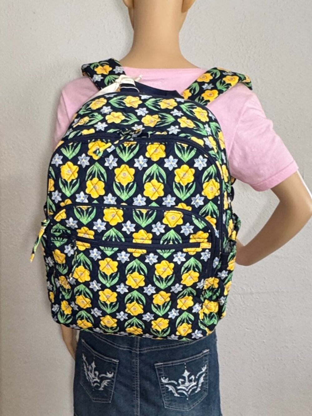 Vera Bradley Bancroft Backpack in Daffodils NWT